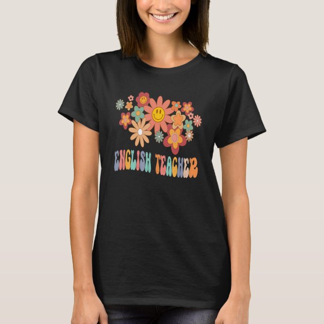 English Teacher Rainbow Back To School Appreciatio T-Shirt (Vorderseite)