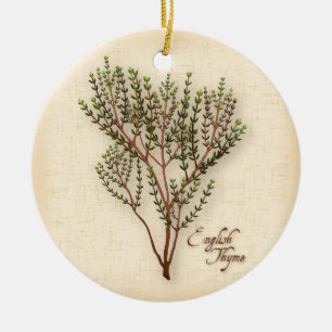 English Thyme Herb Keramikornament