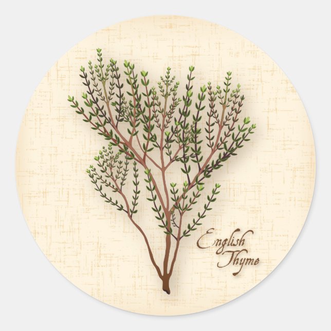English Thyme Herb Stickers (Vorderseite)