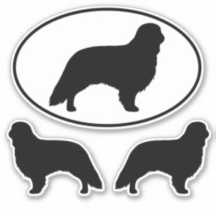 English Toy Spanel Hunde Silhouetten Sticker Set