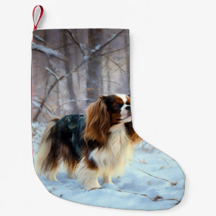 English Toy Spaniel Lass es schneien Weihnachten Kleiner Weihnachtsstrumpf