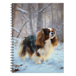 English Toy Spaniel Let It Snow Weihnachten Notizblock