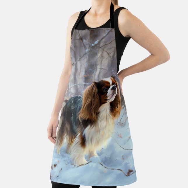 English Toy Spaniel Let It Snow Weihnachten Schürze (InSitu)