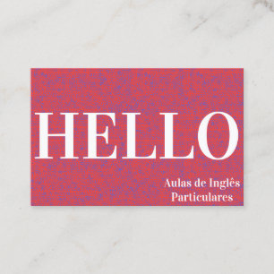 English Tutor Business Card Visitenkarte