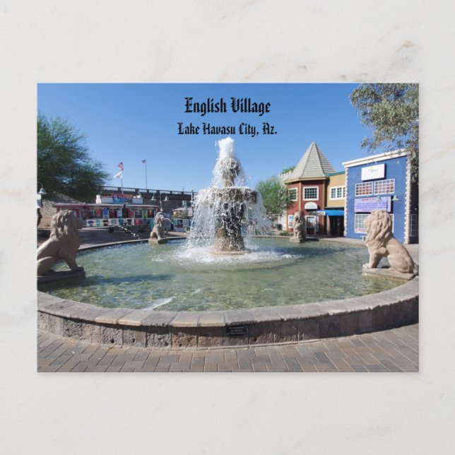 English Village, Lake Havasu City, Az. Postkarte (Vorderseite)