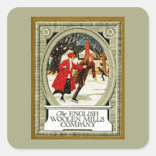 English Woolen Mills Company Quadratischer Aufkleber