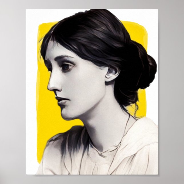 English Writer Virginia Woolf Illustration Poster (Vorne)