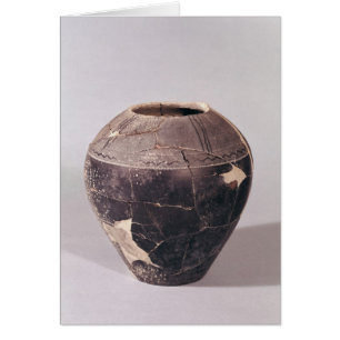 Engobe-Vase mit abgerundeten Linien