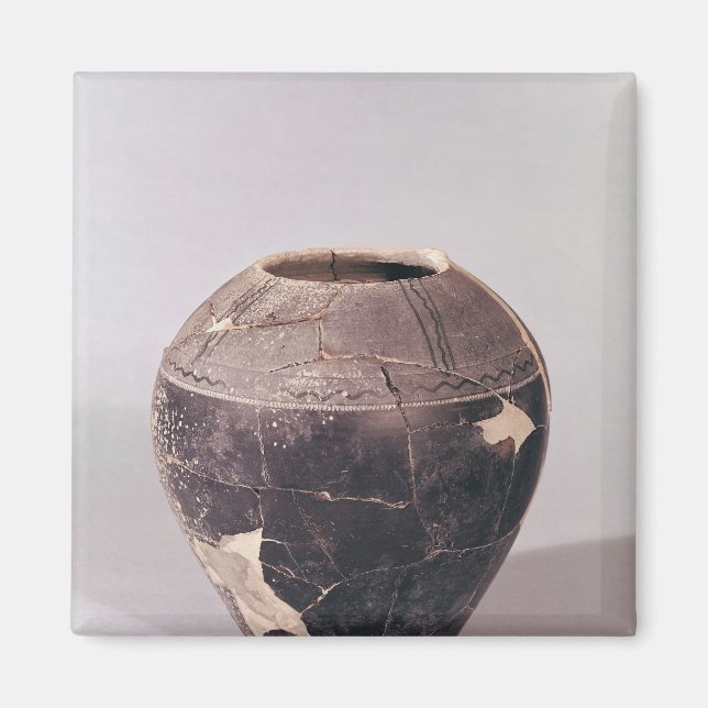 Engobe-Vase mit abgerundeten Linien Magnet (Vorne)