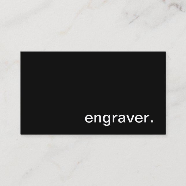Engraver-Visitenkarte Visitenkarte (Vorderseite)