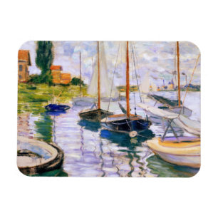 Engrboats on the Seine at Petit Claude Monet Magnet
