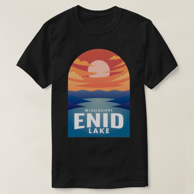 Enid Lake MS Retro Sunset T-Shirt (Design vorne)