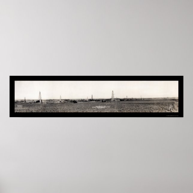 Enid OK Hoy Oil Field Foto 1917 Poster (Vorne)