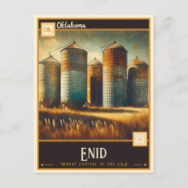 Enid, Oklahoma | VINTAG Postkarte (Vorderseite)