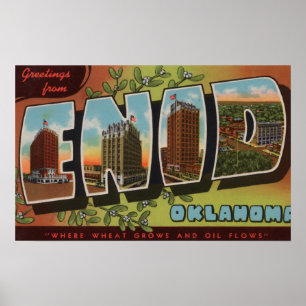 Enid, OklahomaLarge Buchstabe ScenesEnid, O.K. Poster
