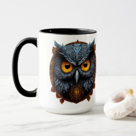 Enigma Ascendant: Apollyon Sigil Owl Weiße Tasse