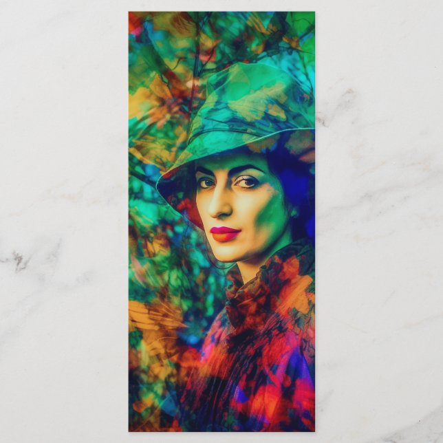 Enigma im Herbst-Lesezeichen Menükarte (Vorderseite)