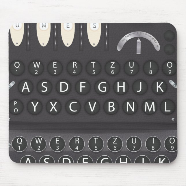 Enigma-Maschine Mousepad (Vorne)