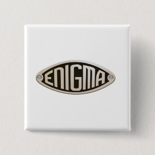 ENIGMA. WWII, CODE BREAKERS, LOGO. BUTTON