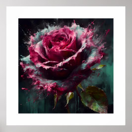 Enigmatic Baccara Rose Poster