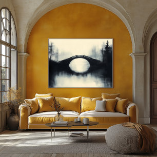 Enigmatic Bridge Park Inn Bridge Poster