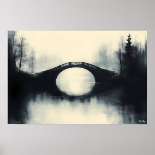 Enigmatic Bridge Park Inn Bridge Poster