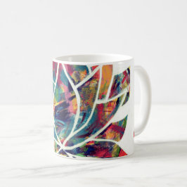 Enigmatic Oriental Lotus Blume Original Abstrakt Kaffeetasse