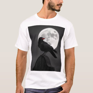 Enigmatic Raven & Full Moon - Mystische Kohle A T-Shirt
