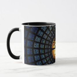 Enigmático Azul Escuro Simbólico Árvore Mística  Tasse