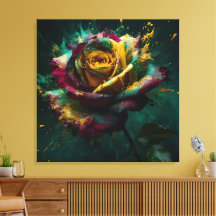 Enigmatisch Gelbe grüne Baccara-Rose