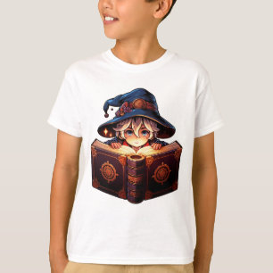 "Enigmatischer Spellcaster mit Grimoire" T-Shirt