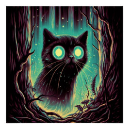 Enigmatisches Nachtglanz Poster