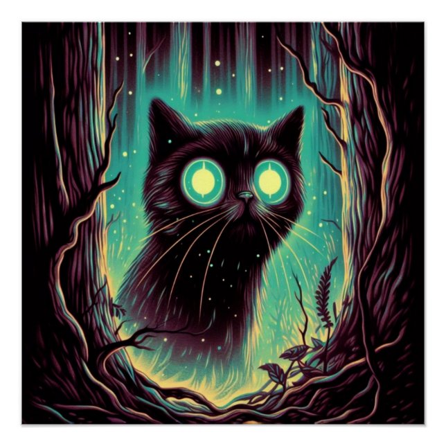 Enigmatisches Nachtglanz Poster (Vorderseite)