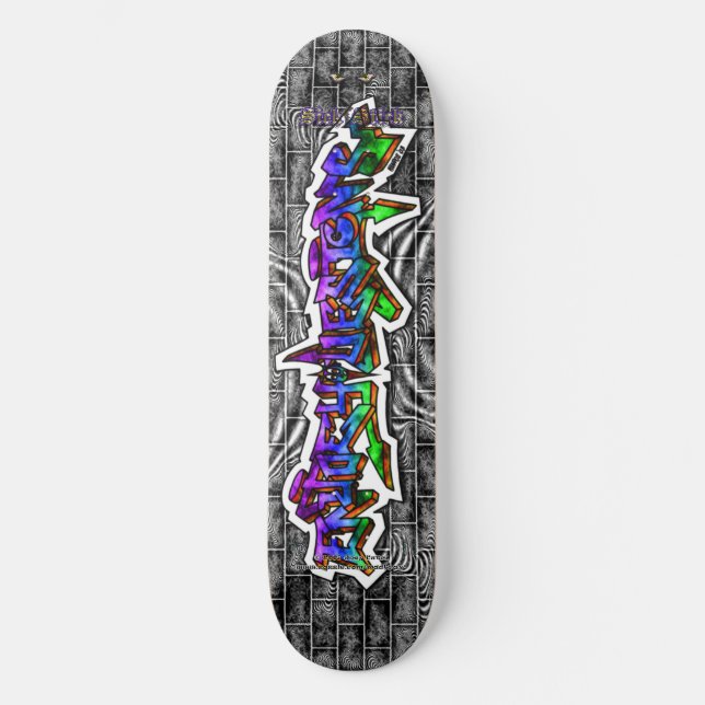 Enjoey Designs 03 ~ Wild Style Graffiti Art Deck Skateboard (Vorderseite)