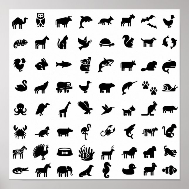 Enjoy animals’ graphics poster (Vorne)