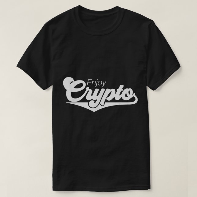 Enjoy Crypto Minimalist Design T-Shirt (Design vorne)