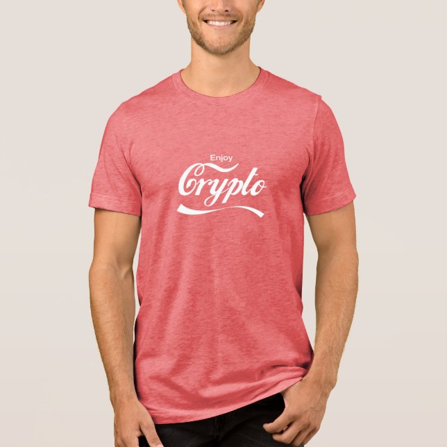 Enjoy Crypto Parody T-Shirt Tri-Blend Shirt (Vorderseite)