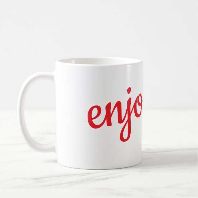 Enjoy life mug kaffeetasse (Links)