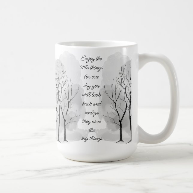 Enjoy Little Things Inspirational Life Quote Kaffeetasse (Rechts)