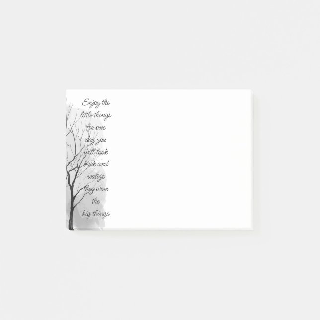 Enjoy Little Things Inspirational Life Quote Post-it Klebezettel (Vorderseite)