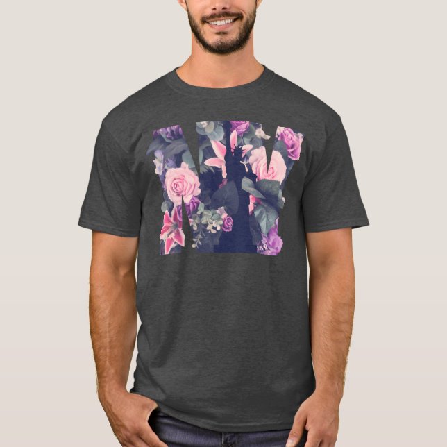 Enjoy New York City Floral New York City retro T-Shirt (Vorderseite)