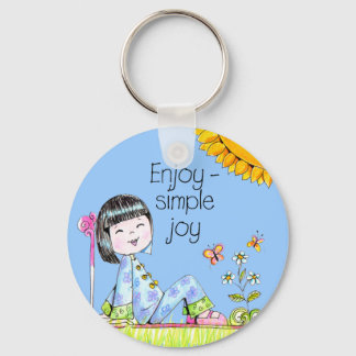 Enjoy - Simple Joy Schlüsselanhänger - blauer Hint