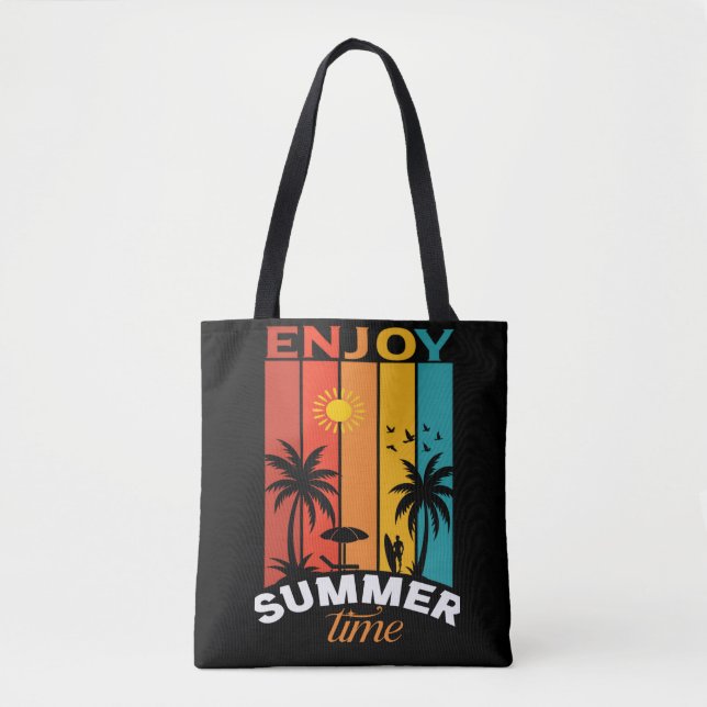 Enjoy Summer Time Retro Beach Tee (Vorderseite)