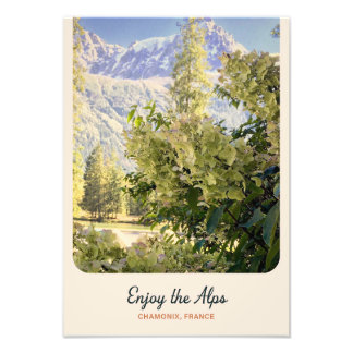 Enjoy the Alps - Chamonix France Botanical Landsca Fotodruck