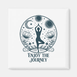 Enjoy The Journey Yoga Himmlische Meditation Fried Magnet