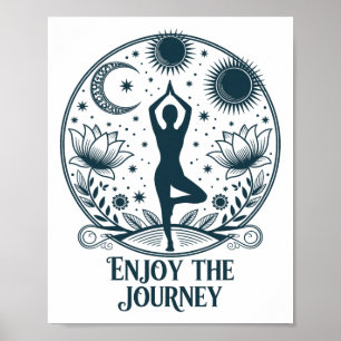 Enjoy The Journey Yoga Himmlische Meditation Fried Poster
