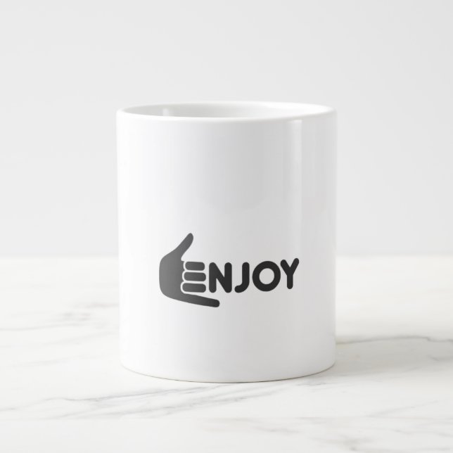 Enjoy the Now • Pure Enjoyment • Enjoy Every Momen Jumbo-Tasse (Vorderseite)