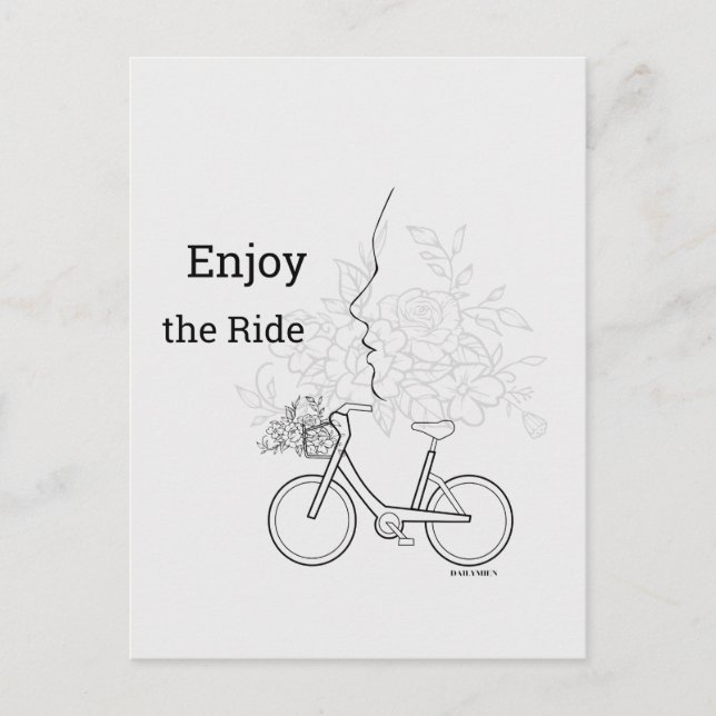  Enjoy the Ride: Minimalist DAILYMIEN Postcard  Postkarte (Vorderseite)
