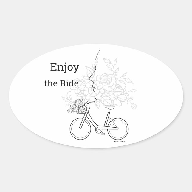  Enjoy the Ride: Minimalist DAILYMIEN  Sticker  (Vorderseite)