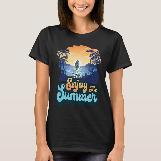 Enjoy The Summer Vibes Vacation Humorous Saying T-Shirt (Vorderseite)